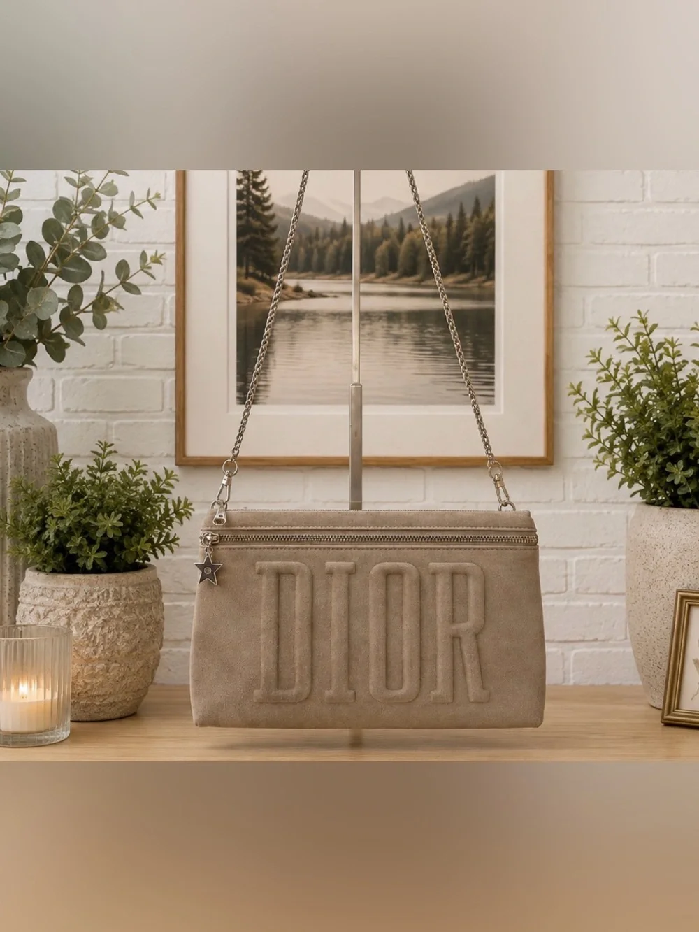 Dior Gray Cosmetic/Beauty Bag GWP item